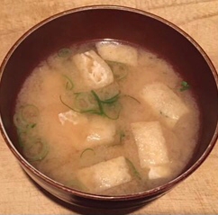 松山あげとネギの味噌汁