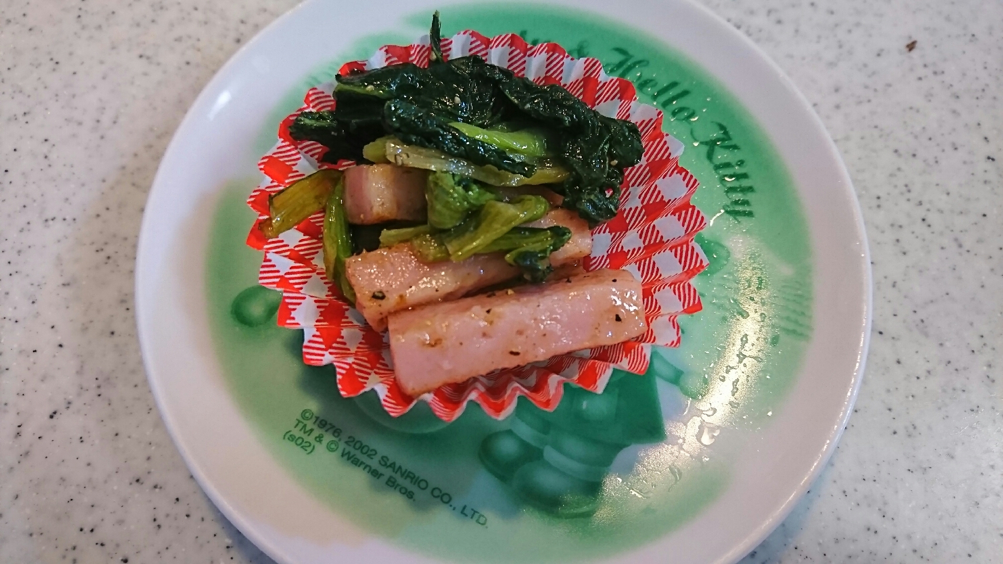 小松菜ベーコンソテー
