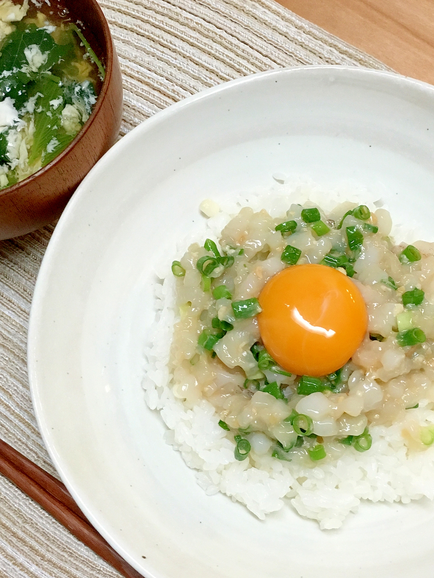 ねっとり濃厚 いかのなめろう丼