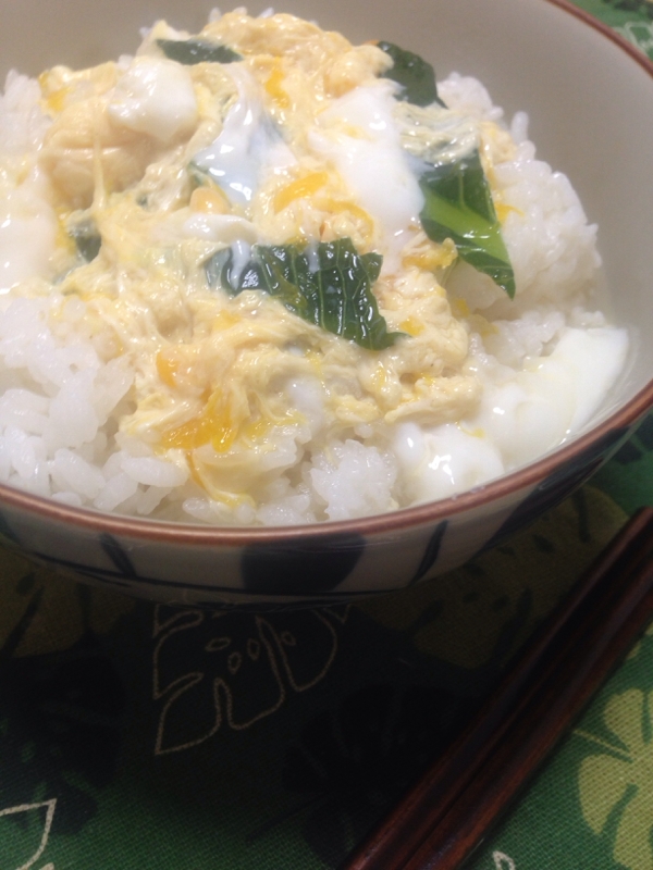 あっという間☆小松菜の玉子丼(*^^*)☆