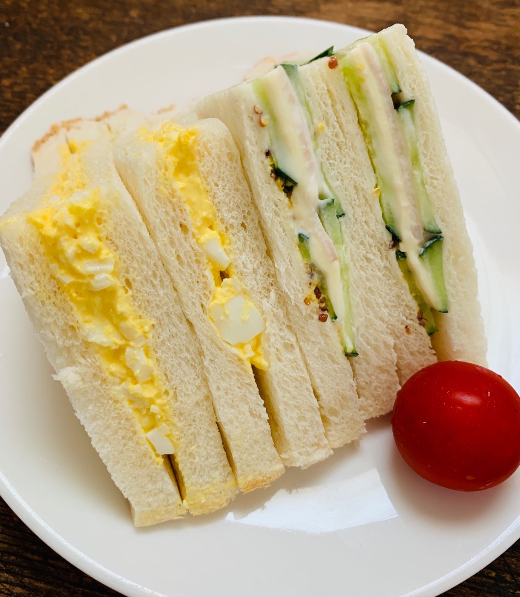 シンプル☆卵サンド＆ハムチーズサンド