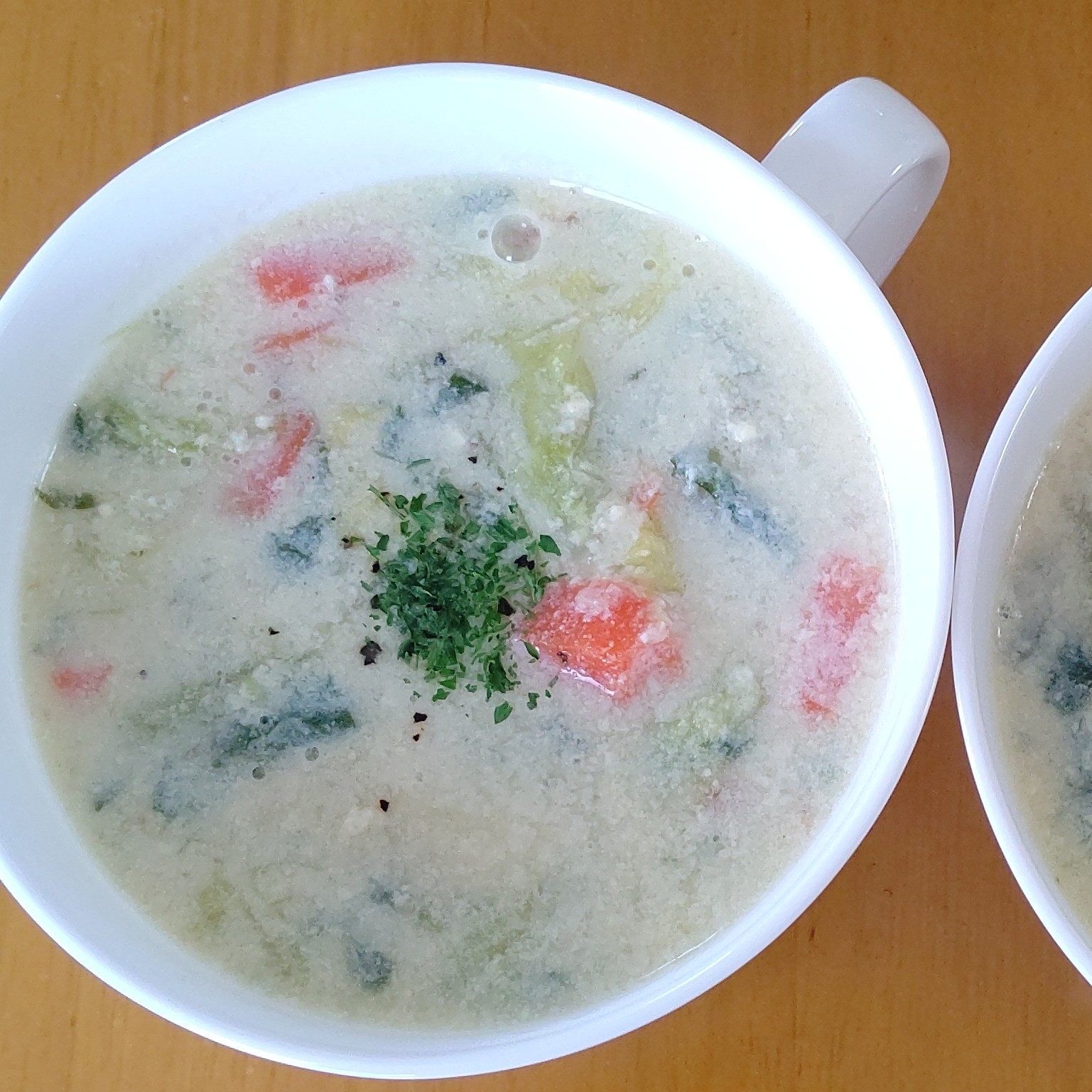 簡単♪白菜の豆乳スープ