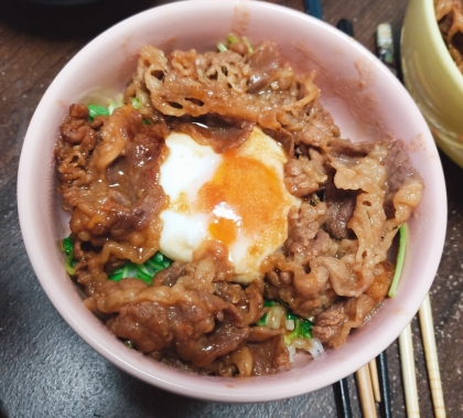 手軽にできる牛カルビ丼