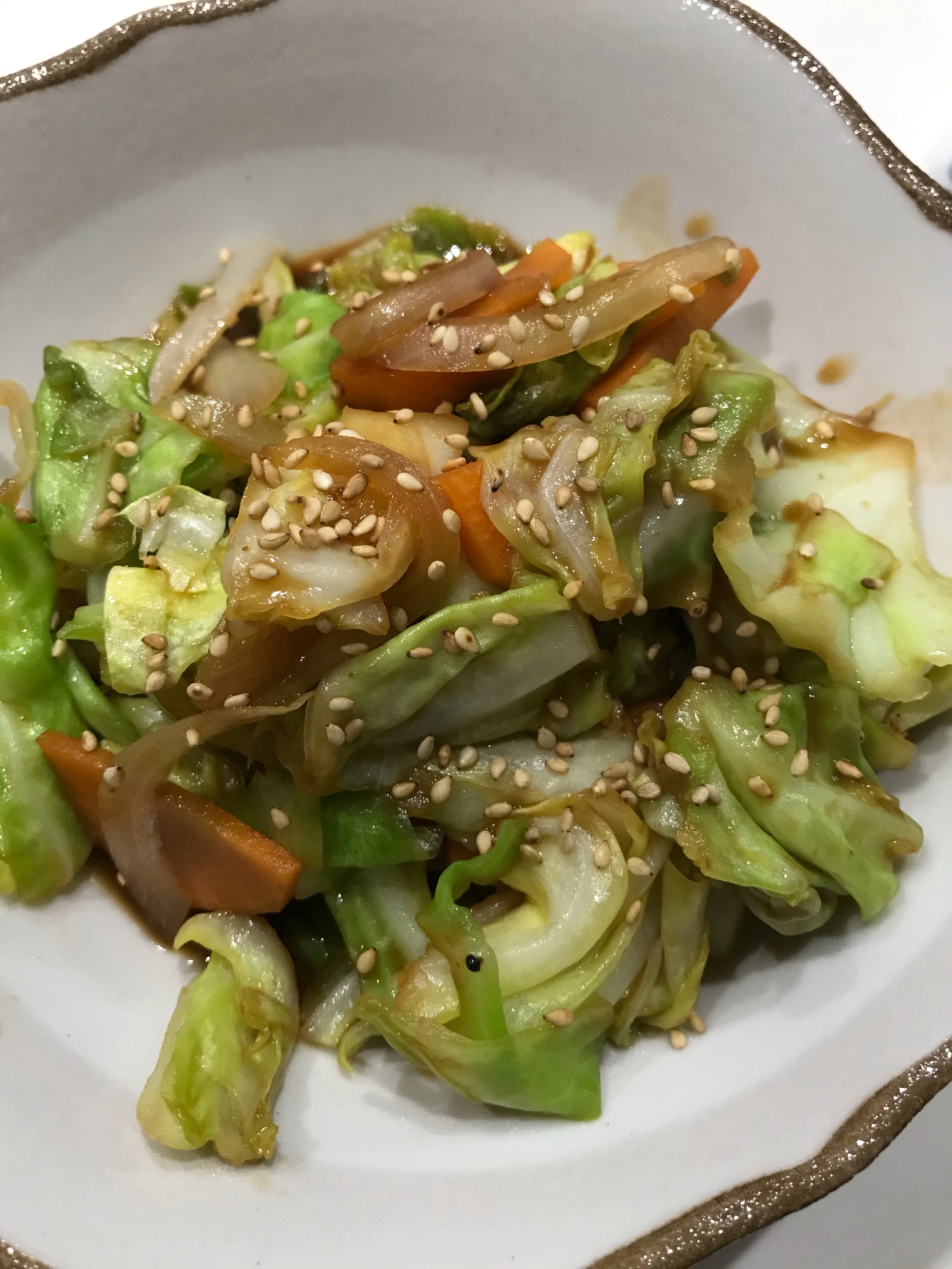 野菜だけ味噌炒め