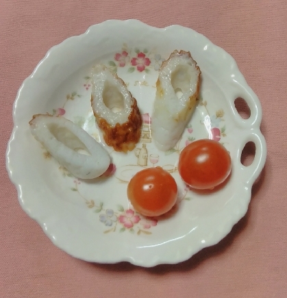 ちくわトマトのお皿•.¸¸¸.☆