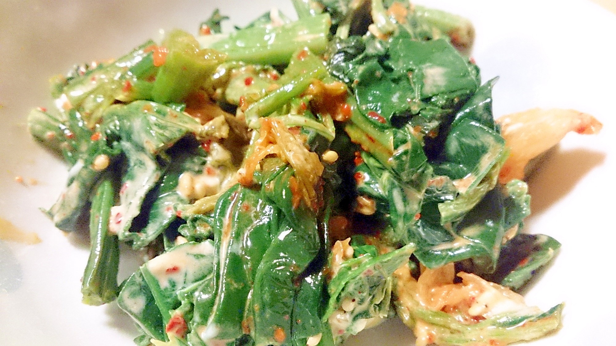 ほうれん草のキムチマヨ合え 簡単おつまみ レシピ 作り方 By ぼーずの母ちゃん 楽天レシピ ほうれん草のキムチマヨ合え 簡単おつまみ レシピ 作り方 By ぼーずの母ちゃん 楽天レシピ