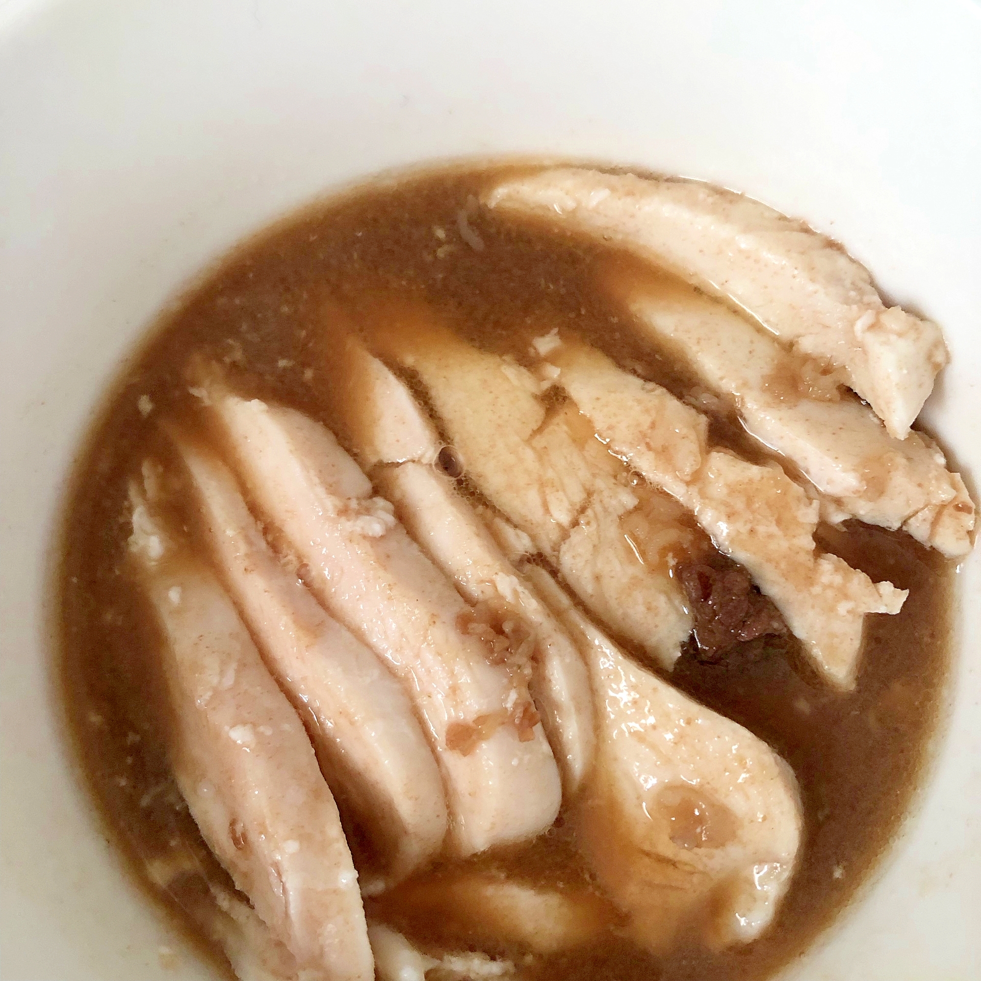 鶏ハムのタレ絡め