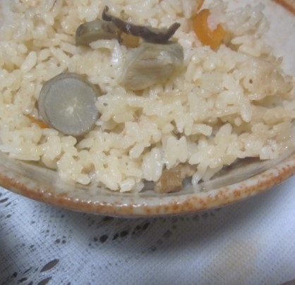 オクラと鶏肉の炊き込みご飯