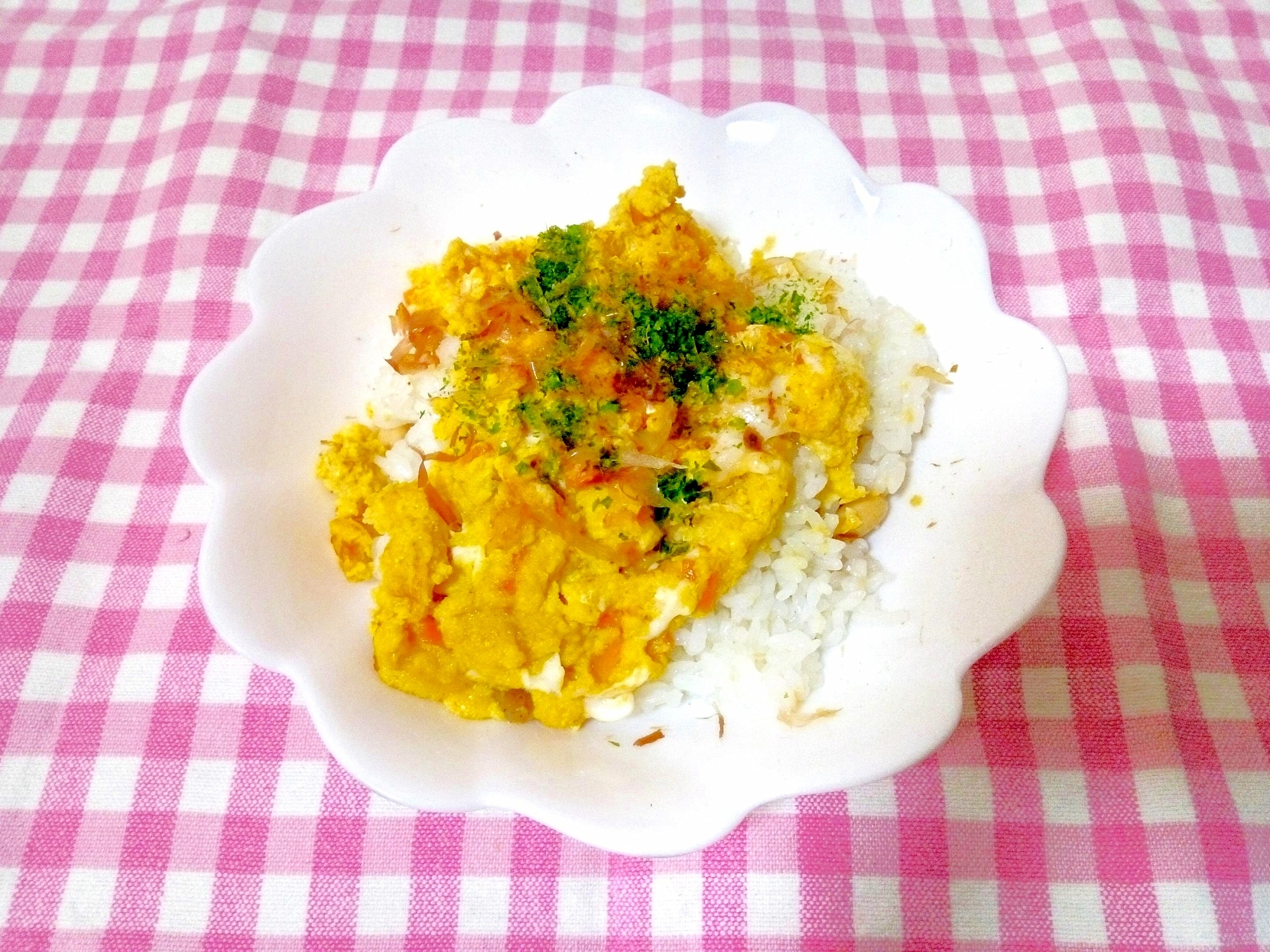 卯の花リメイク♪卵とじどんぶり