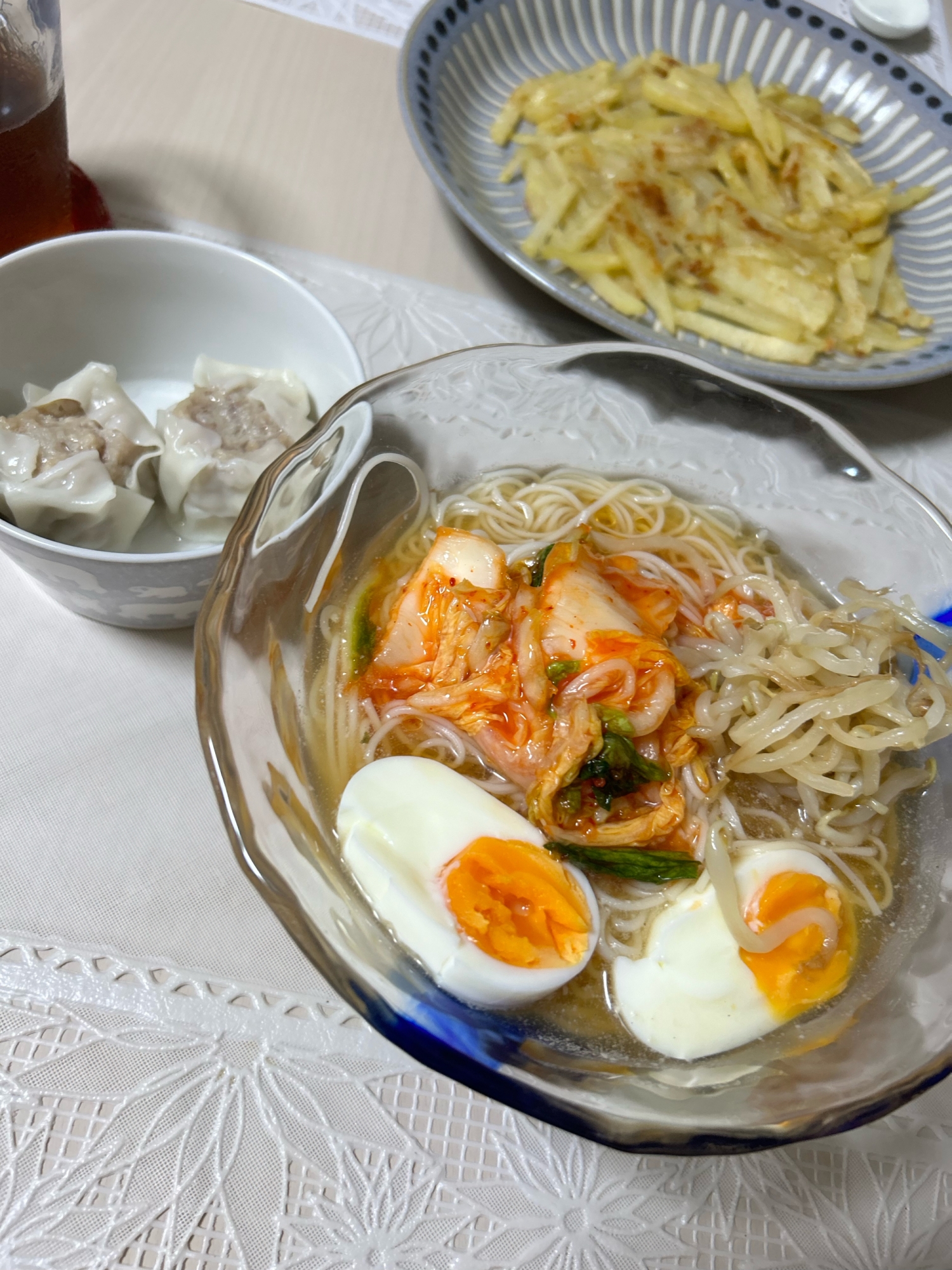 素麺で簡単冷麺風