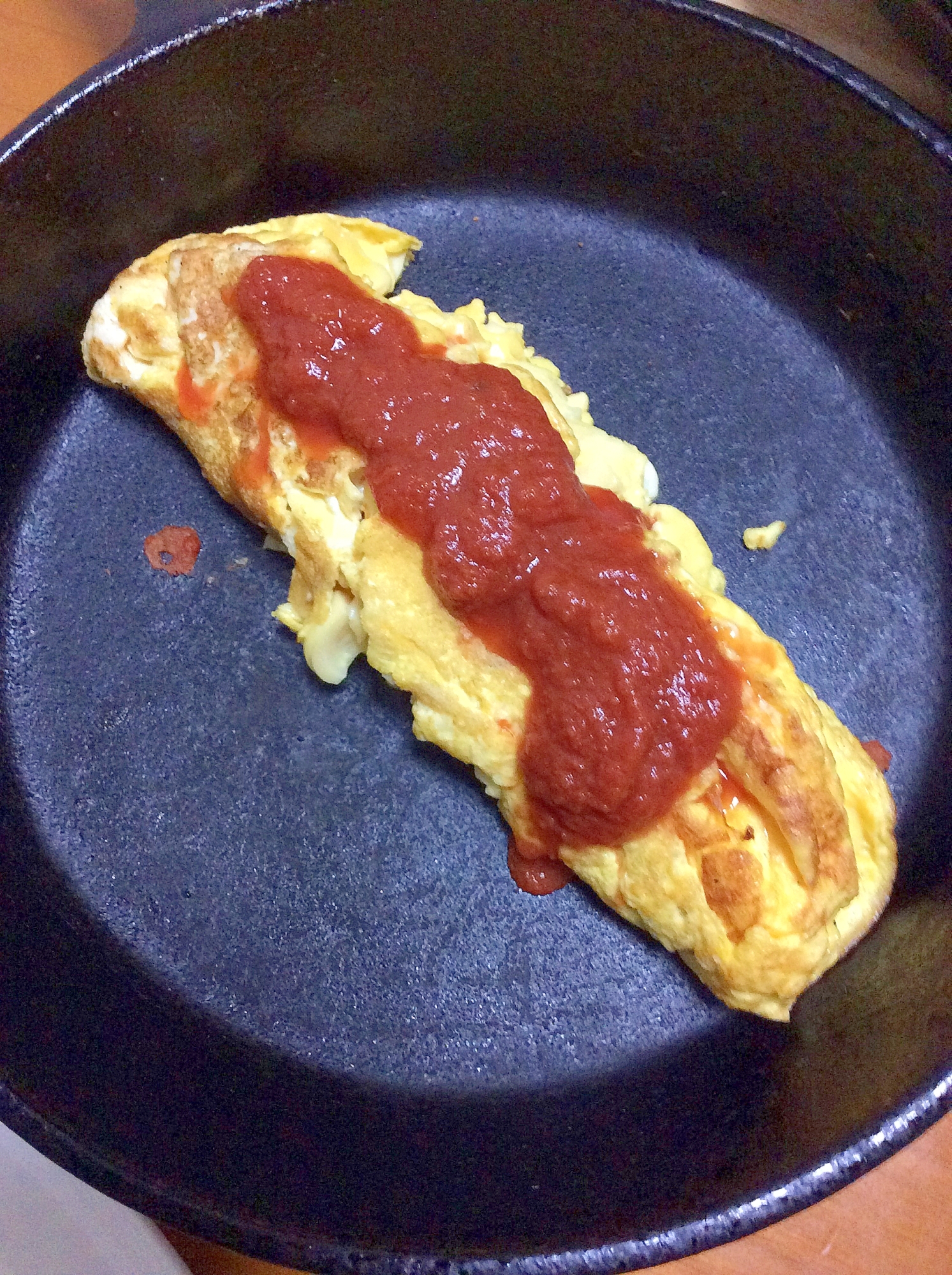 たけのこ卵焼きpizzaソースで