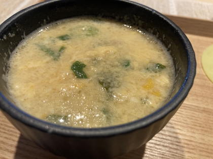 蕎麦湯（そばの茹で汁）とめんつゆでかき卵スープ
