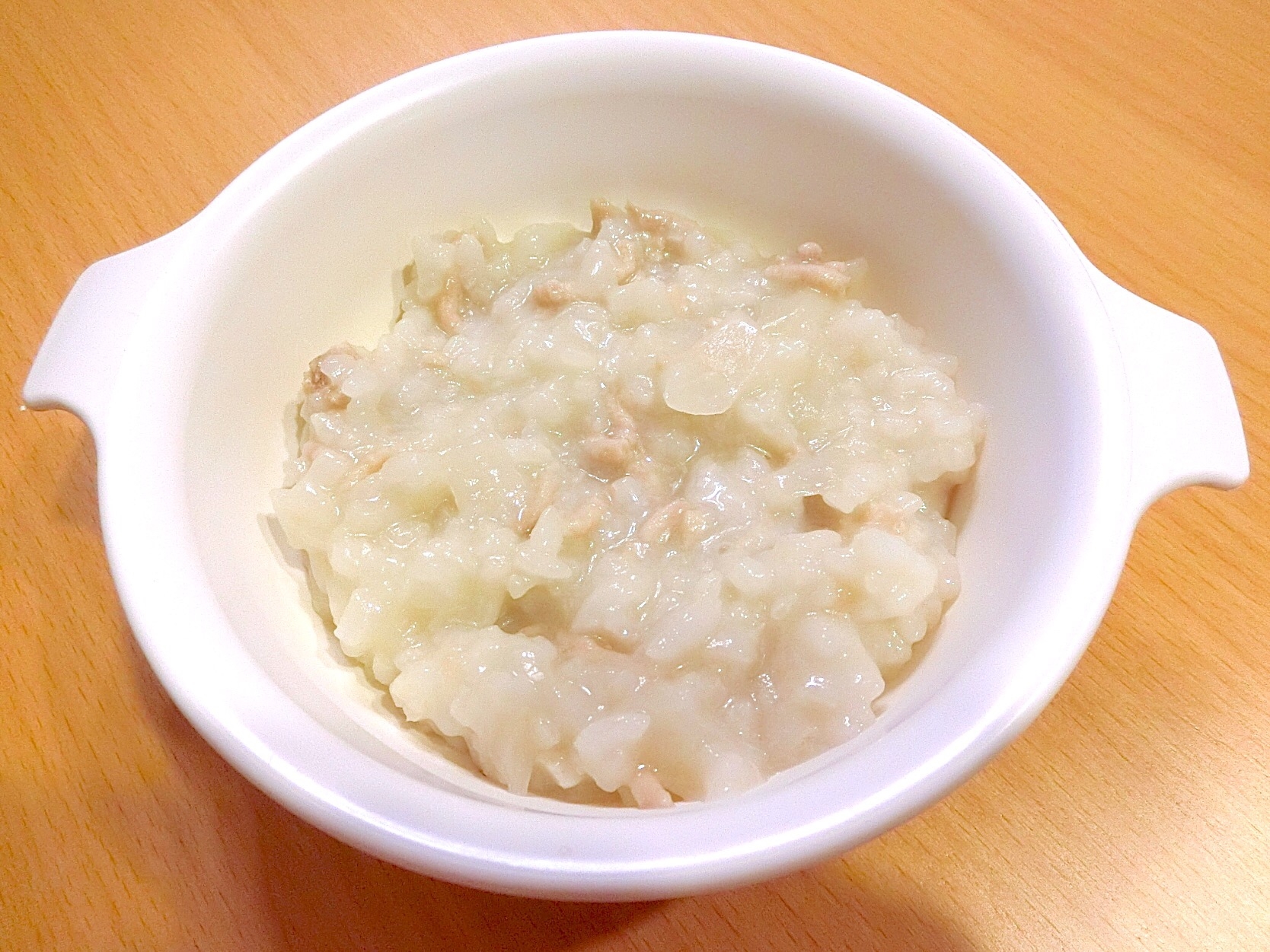 離乳食 中期 鶏ひき肉と玉ねぎのおかゆ レシピ 作り方 By 安くて 早くて 美味しい 楽天レシピ