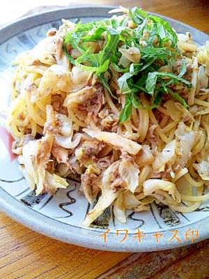 我が家のサバ缶パスタ