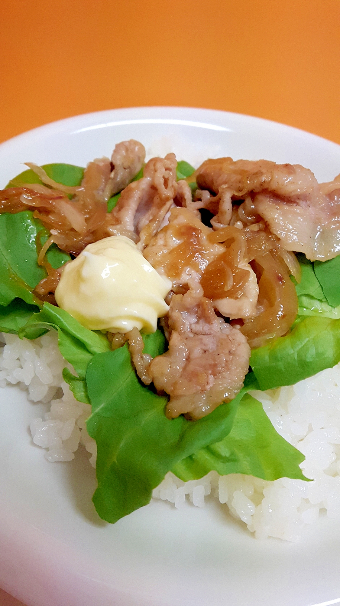 子供が喜ぶ(^^)甘辛生姜焼き×マヨネーズ丼♪