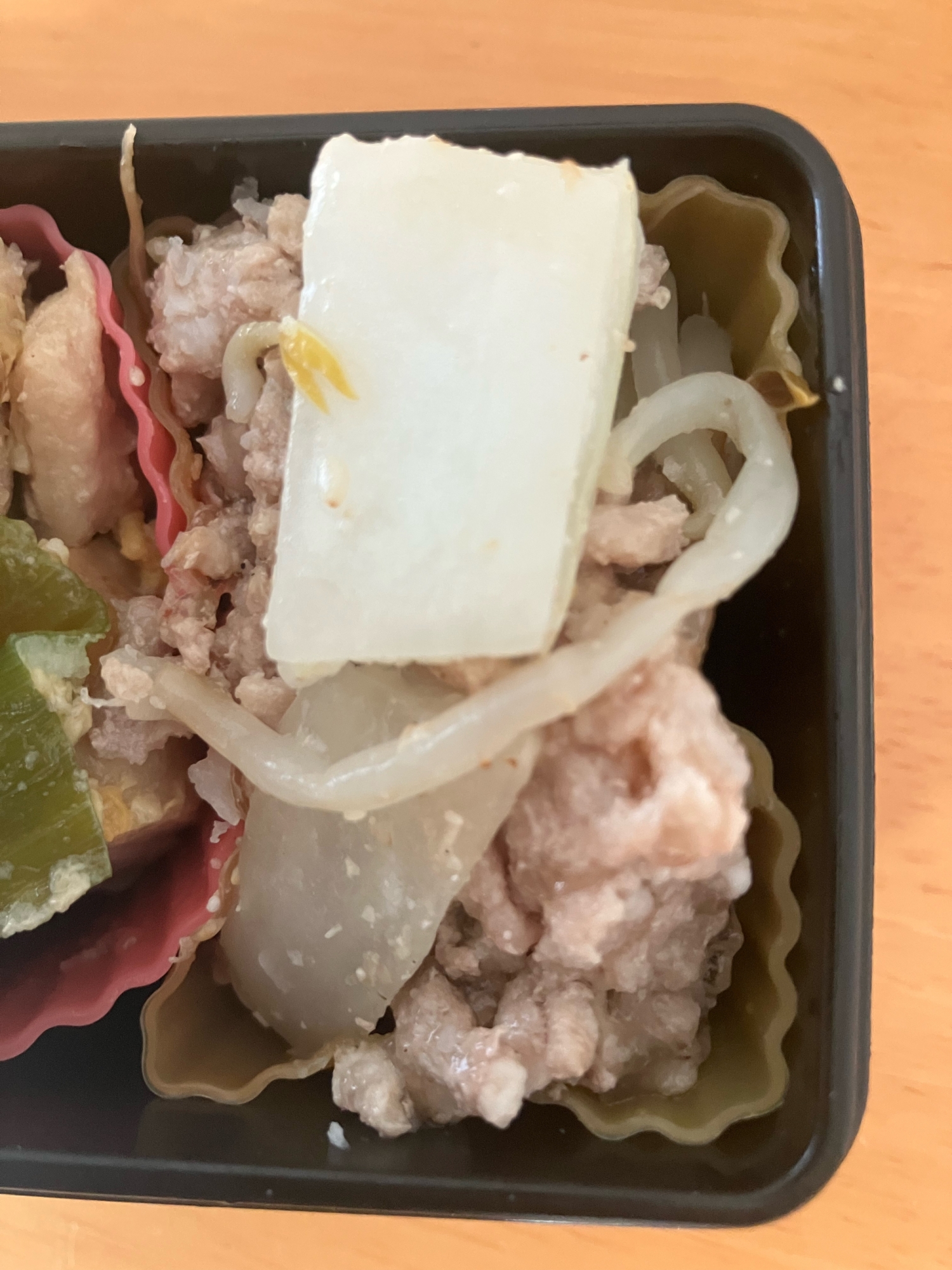 ひき肉と白菜ともやし炒め