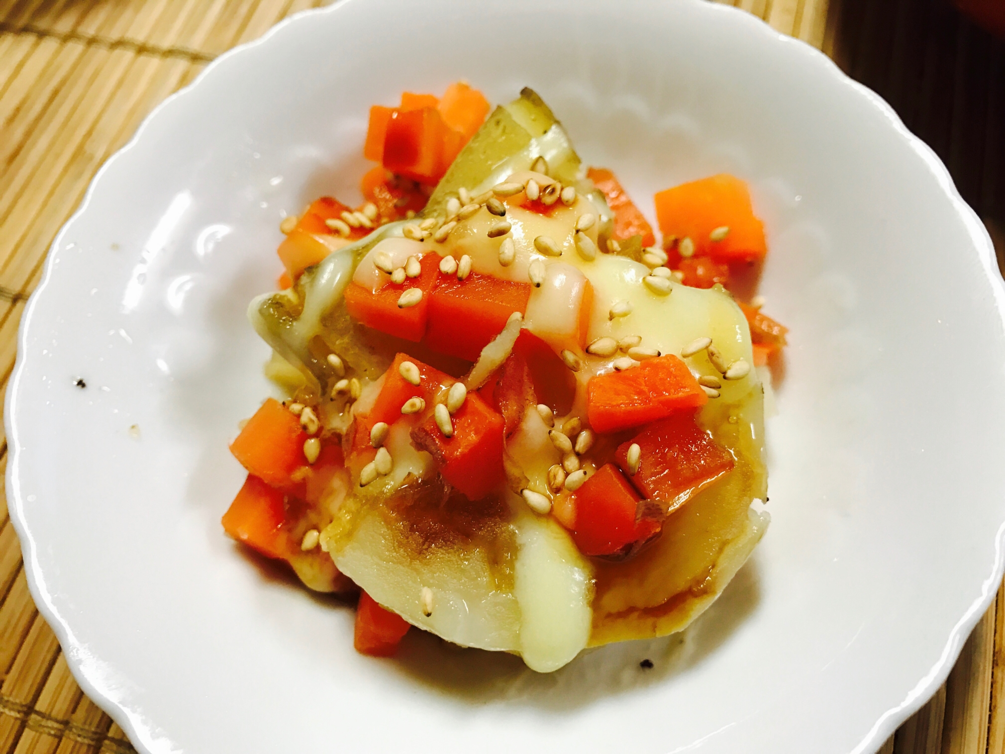 リメイク！じゃがいもとニンジンのチーズ醤油風味