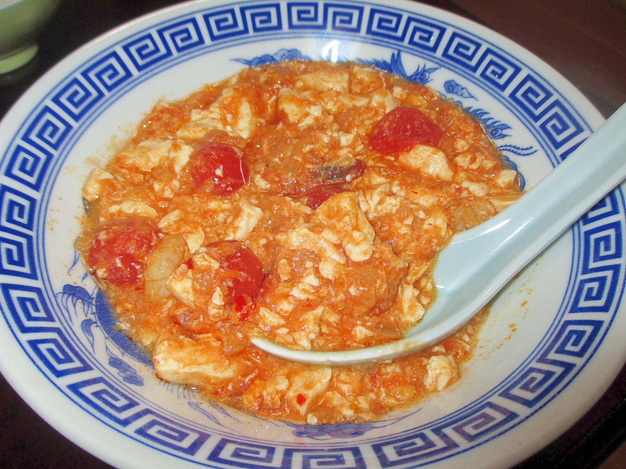 エビと豆腐とトマトのスイートチリ