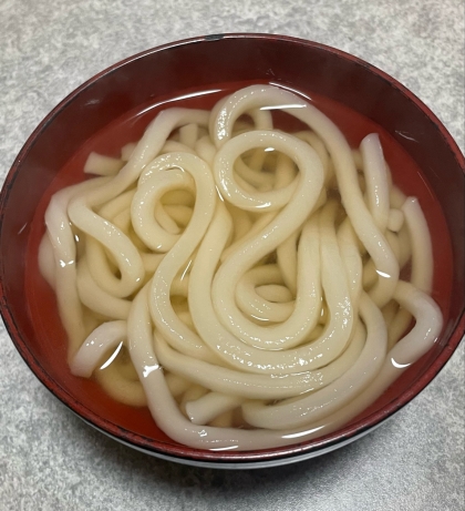 麺つゆで温かいそば