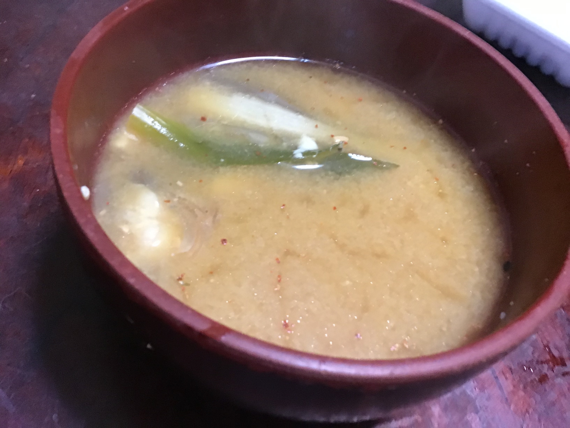 ゲンゲと下仁田葱の味噌汁。