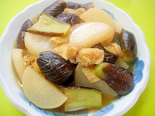 大根と茄子油揚げの煮物