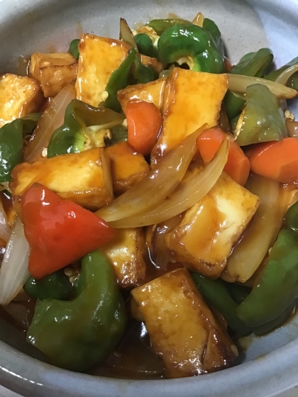 厚揚げで簡単ヘルシーだし、本物のお肉より良いですね。