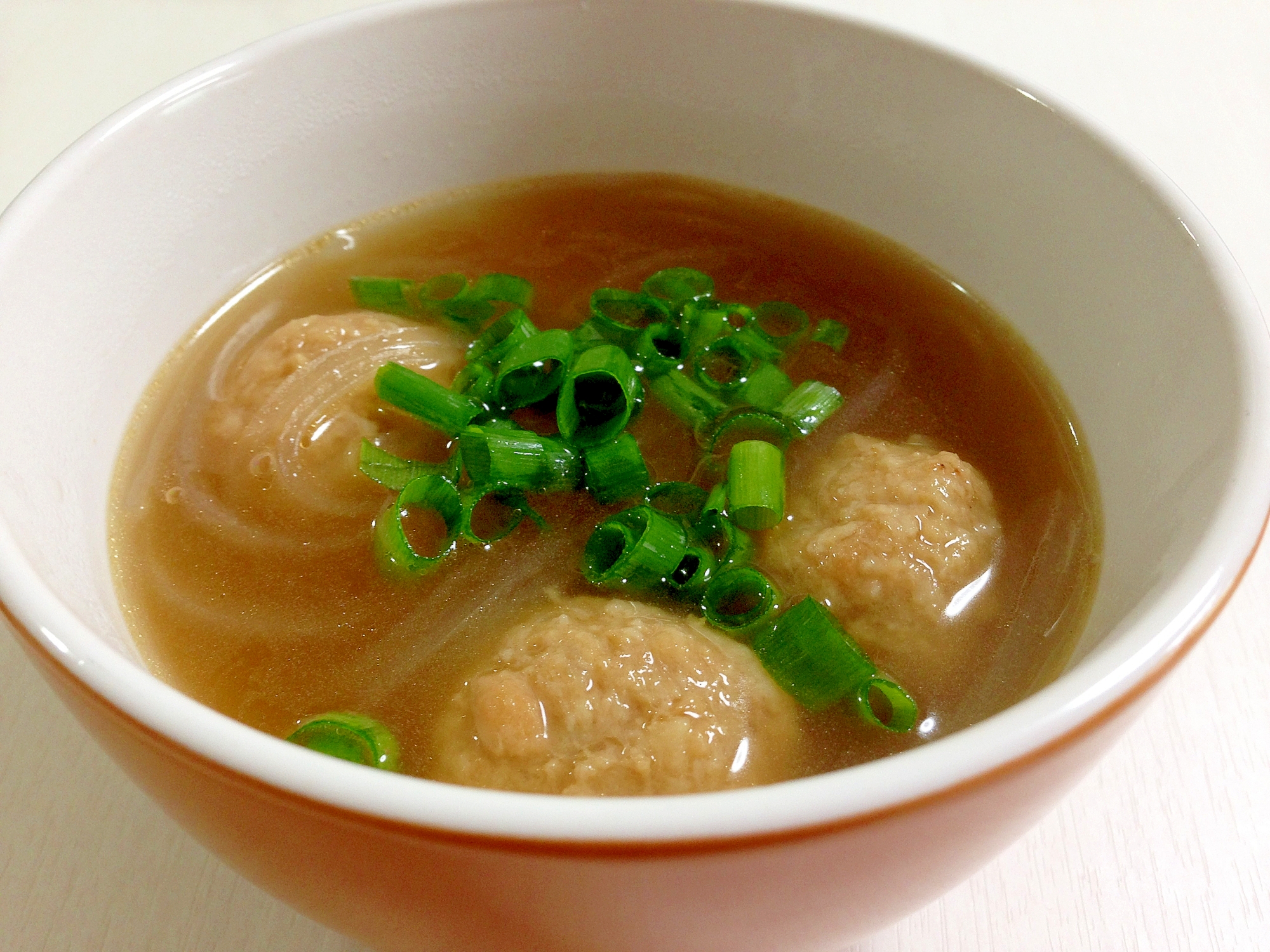ボリューム満点☆肉団子とマロニーの中華スープ