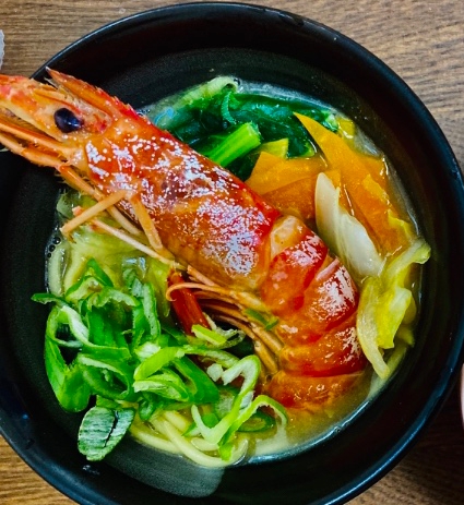 ちょっと豪華に！海老塩ラーメン