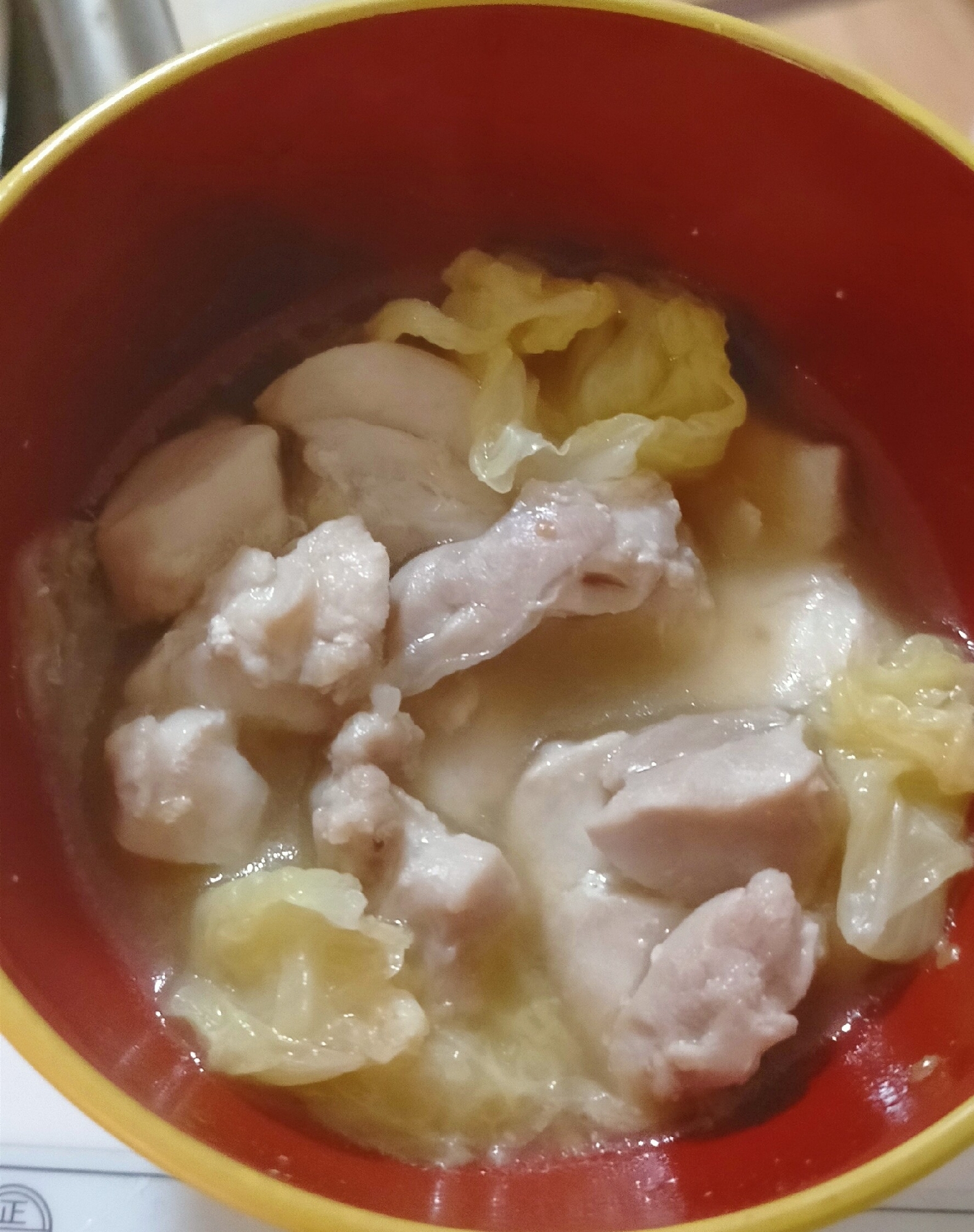 無加水鍋de鶏と白菜のスープ