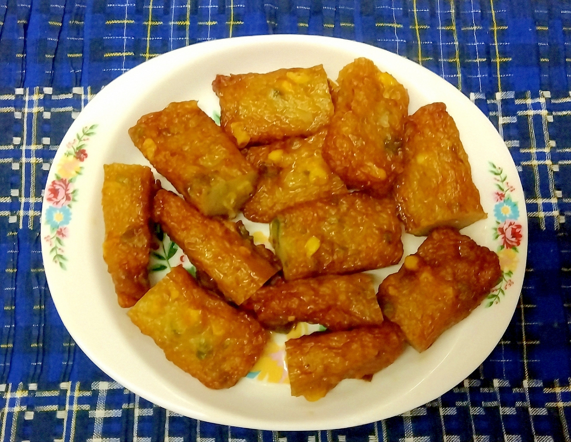 シンプルアスパラコーン天の煮物