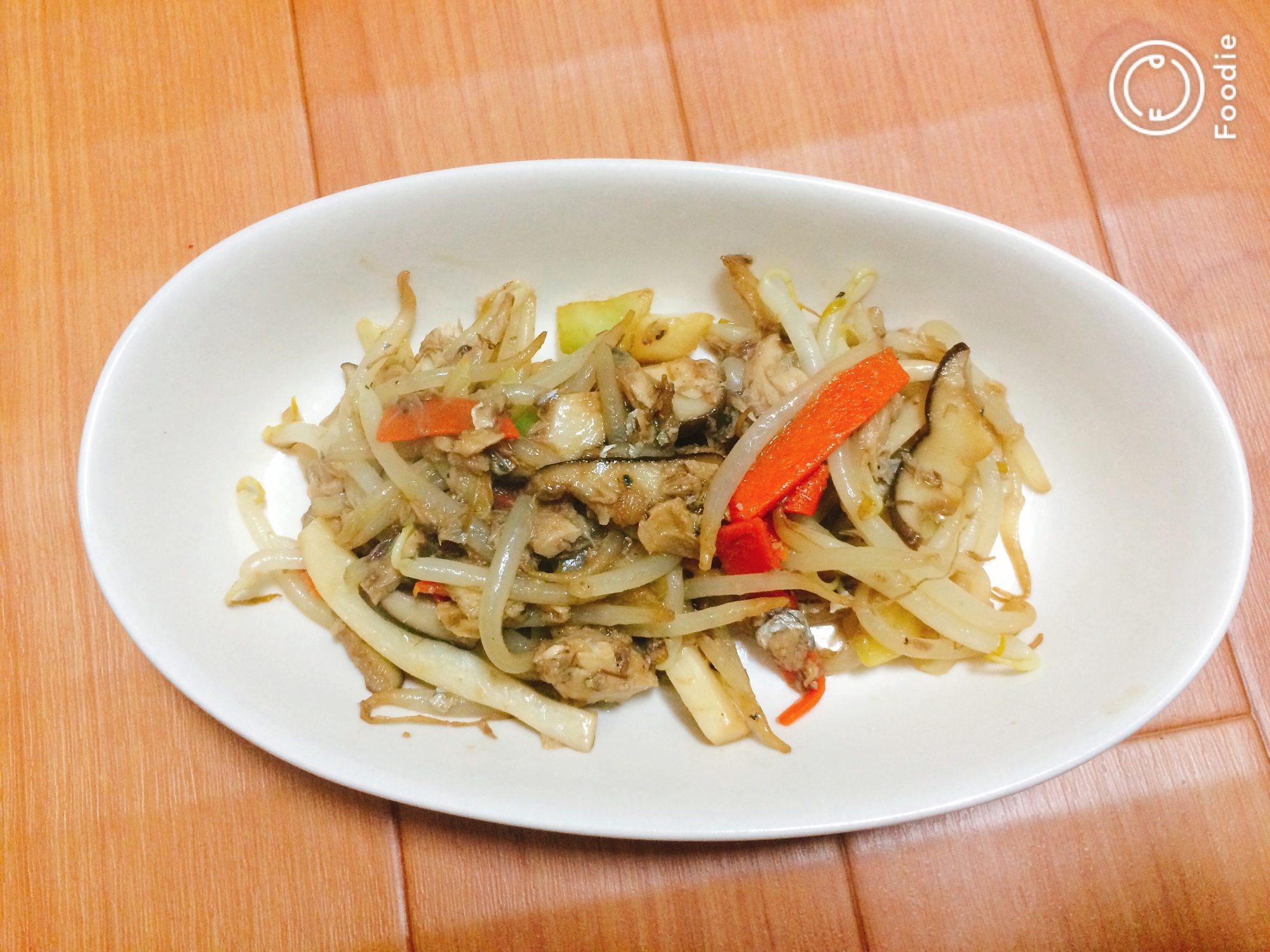 鯖缶と野菜ミックスで簡単野菜炒め