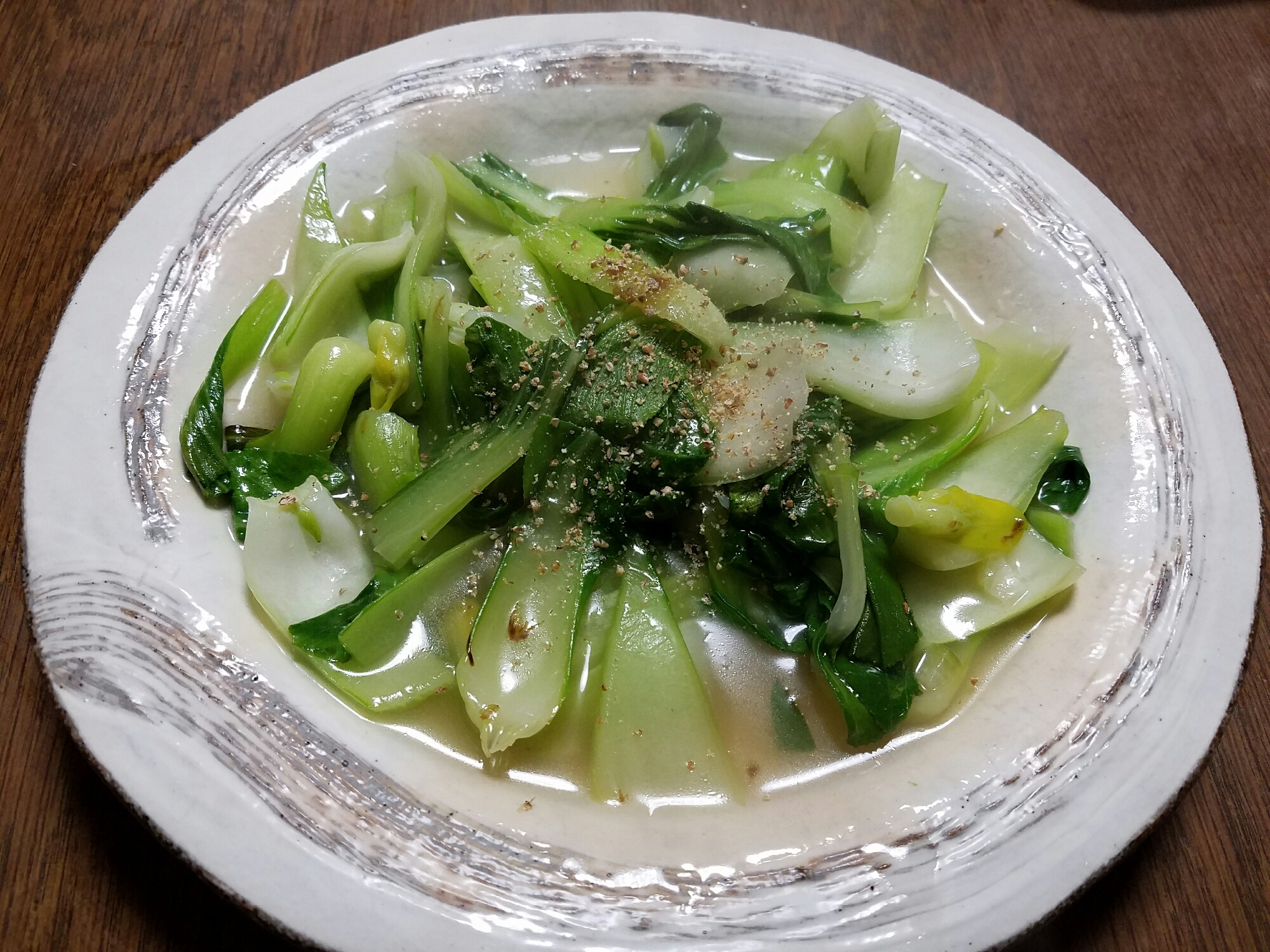 【中華】味仙風?つゆだく 青菜炒め