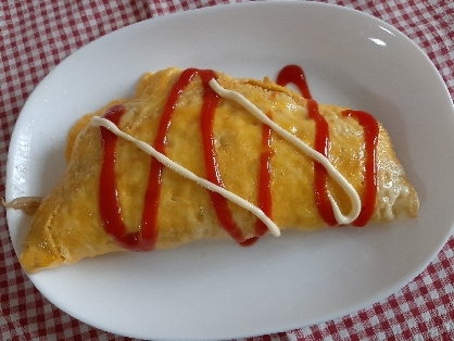 残った焼きそばで、オムソバ作りました。有難うございました。