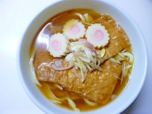 手抜きのきつねうどん♪