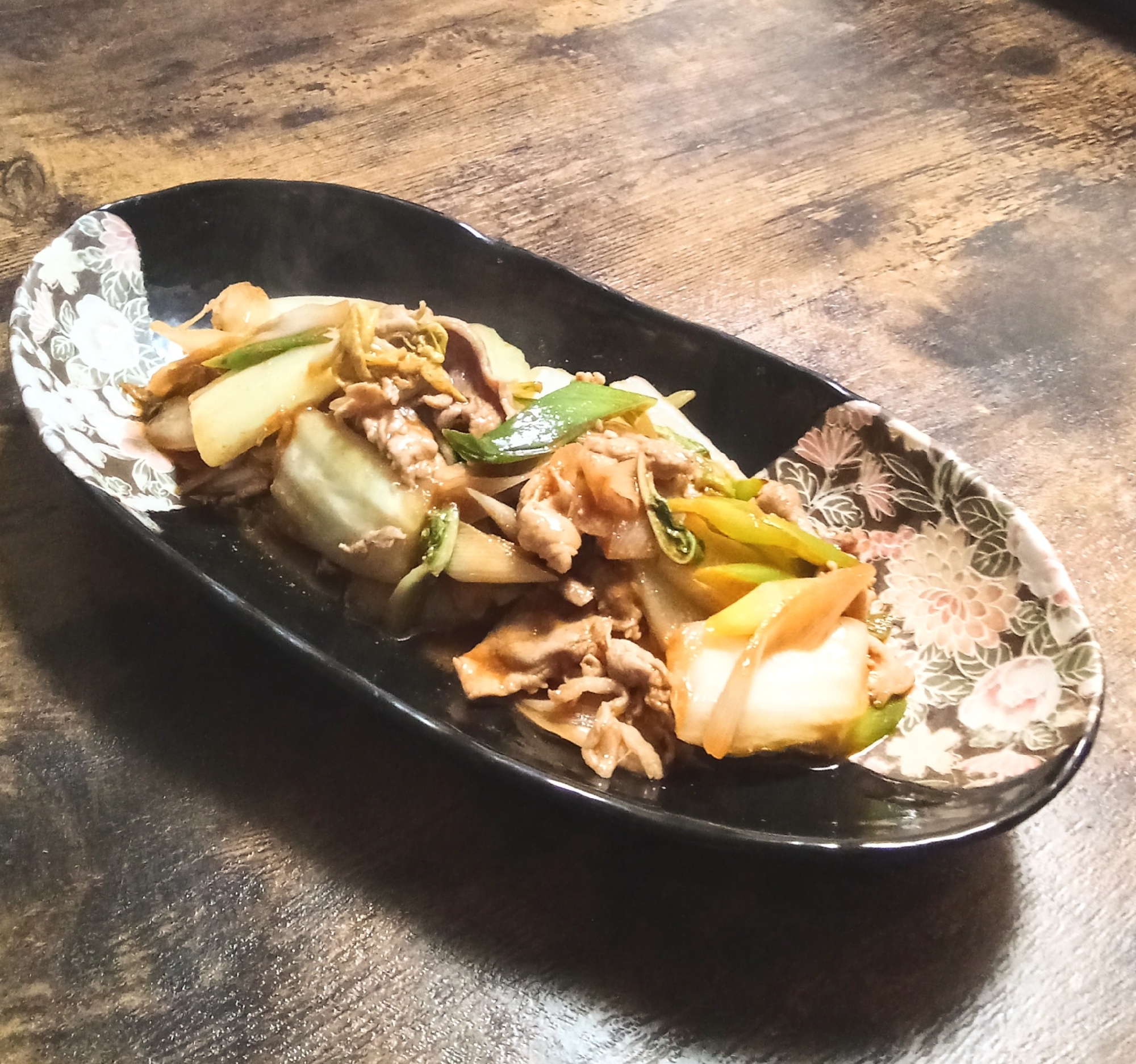 プチッと鍋で！豚キムチ♪