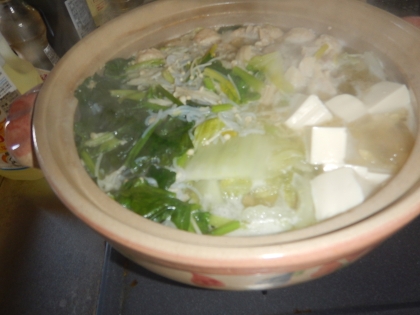 めんつゆで☆寄せ鍋のスープ