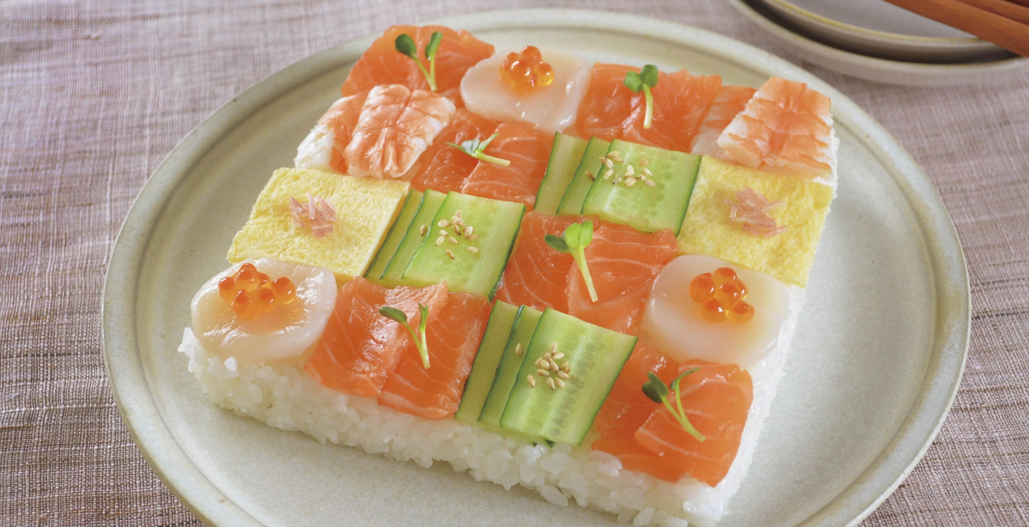 サーモンのモザイク寿司