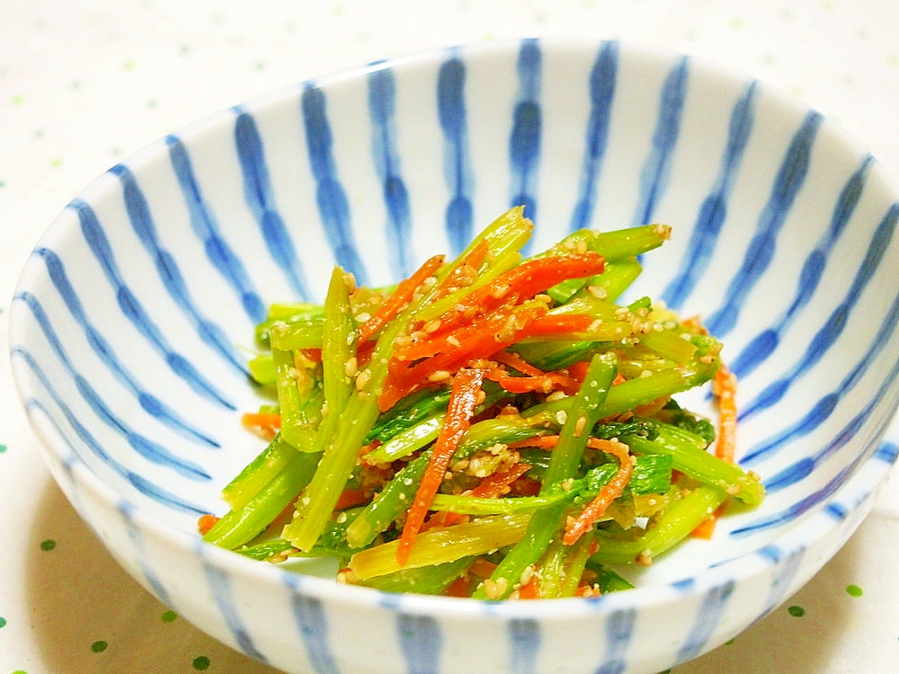 かぶの葉のごま和え♪無駄なく栄養満点！