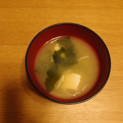 水菜豆腐のお味噌汁✧˖°