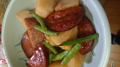 里芋と野菜入りさつま揚げの煮物