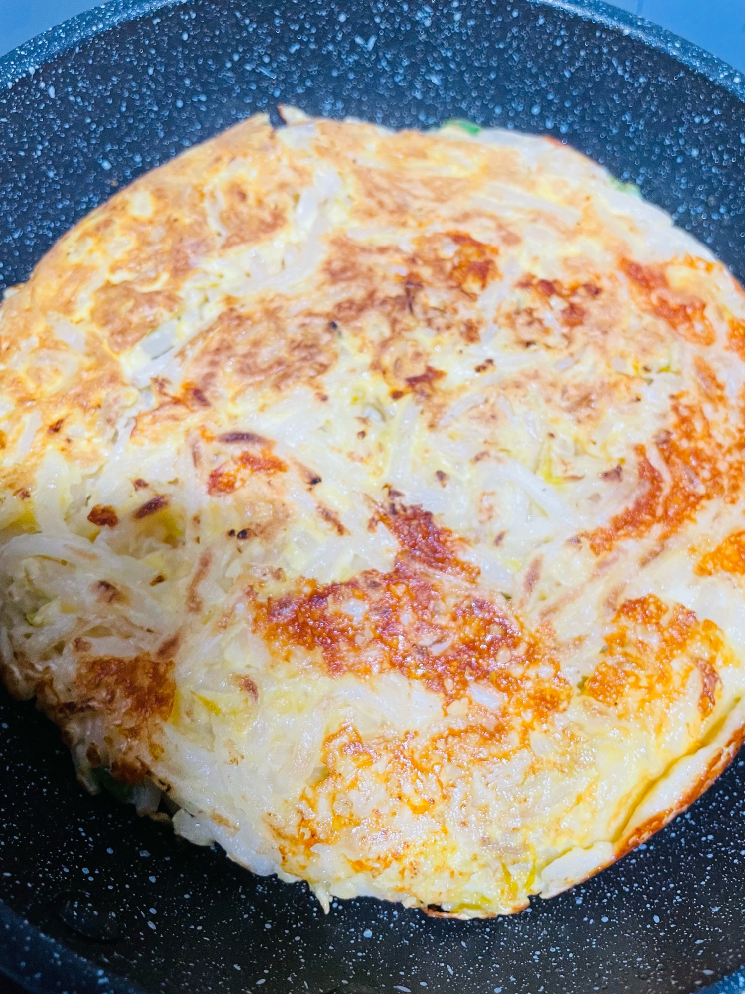 もやしと豆腐のお好み焼き
