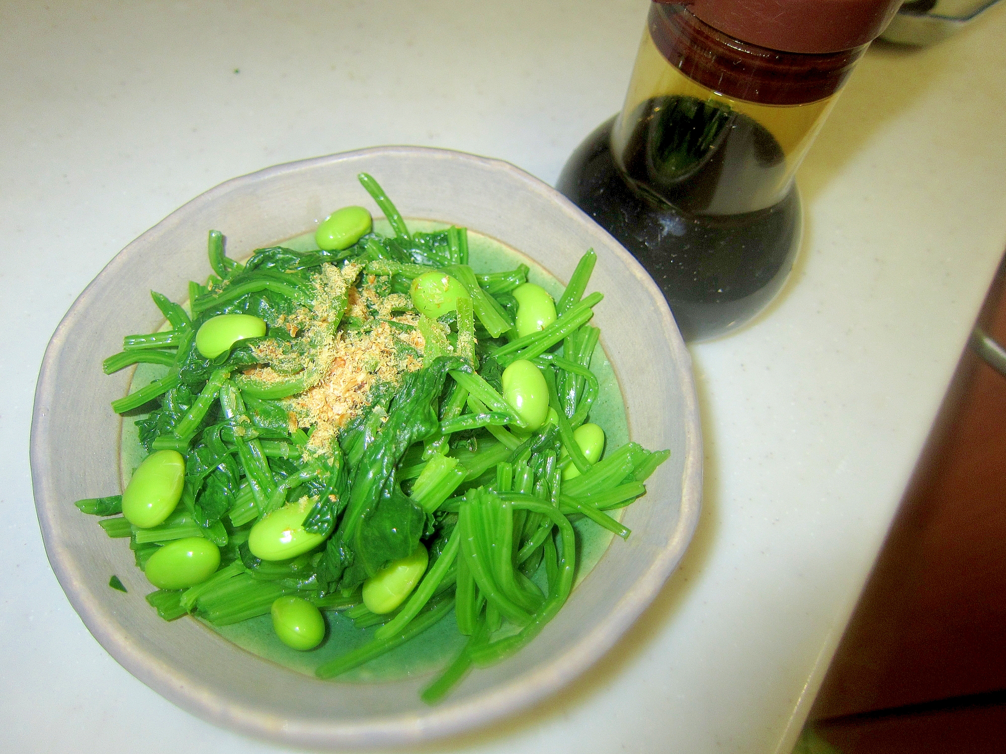 枝豆とほうれん草サラダグリル
