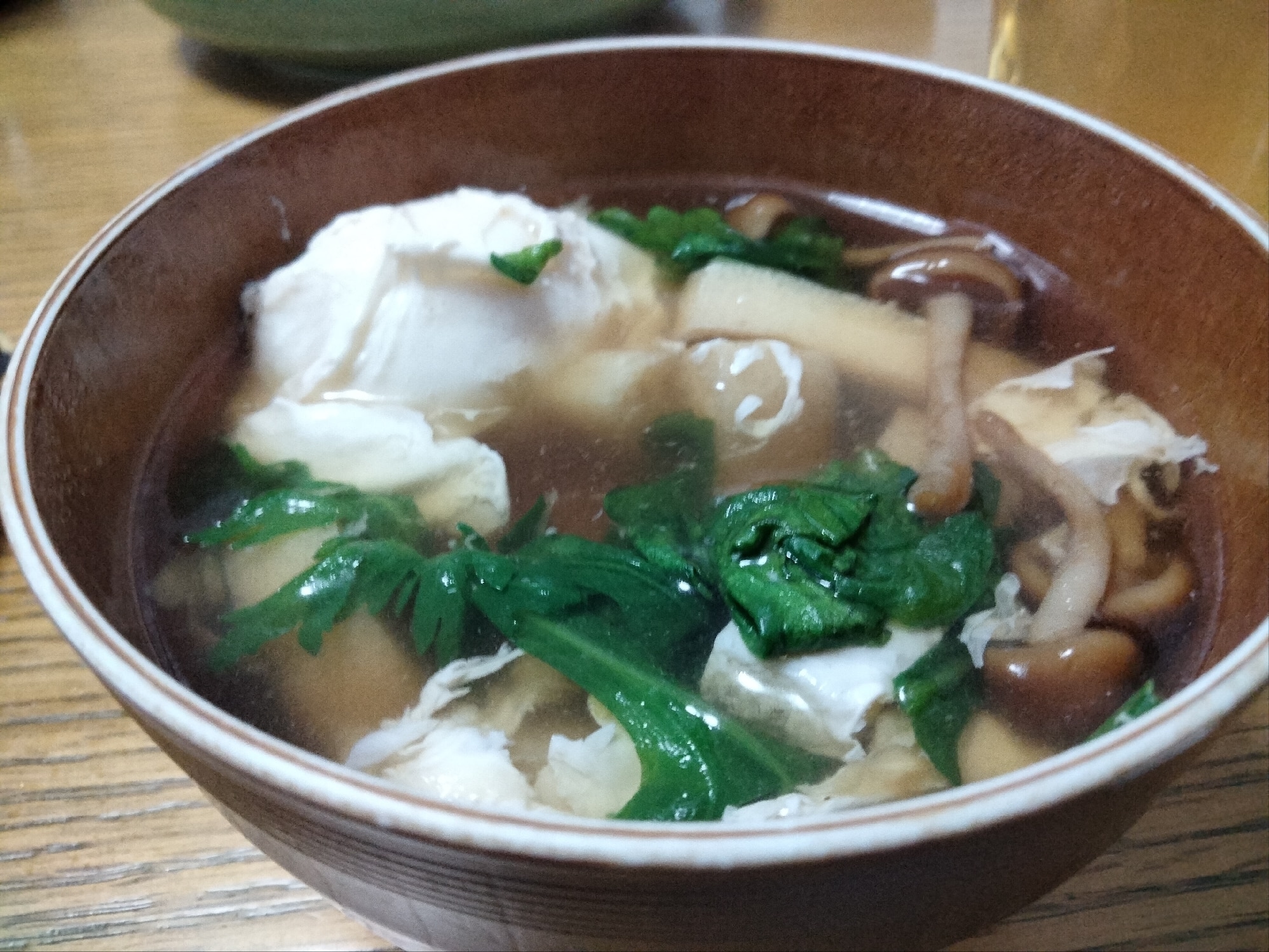 丸ごと卵☆食べきりキクナの清汁 レシピ・作り方 by REIKOM - 楽天レシピ