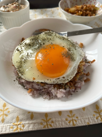 大豆ミートdeガパオ丼