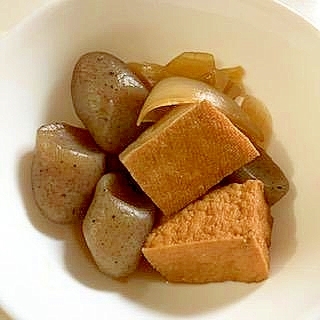 厚揚げ・玉こんにゃく・玉ねぎの煮物