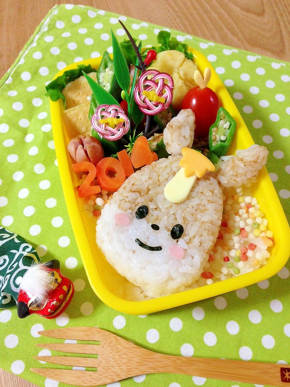 簡単キャラ弁☆２０１４年の干支！うまくんのお弁当♪