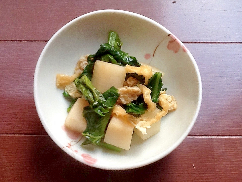 生野沢菜のパンチがききます カブの炒め煮