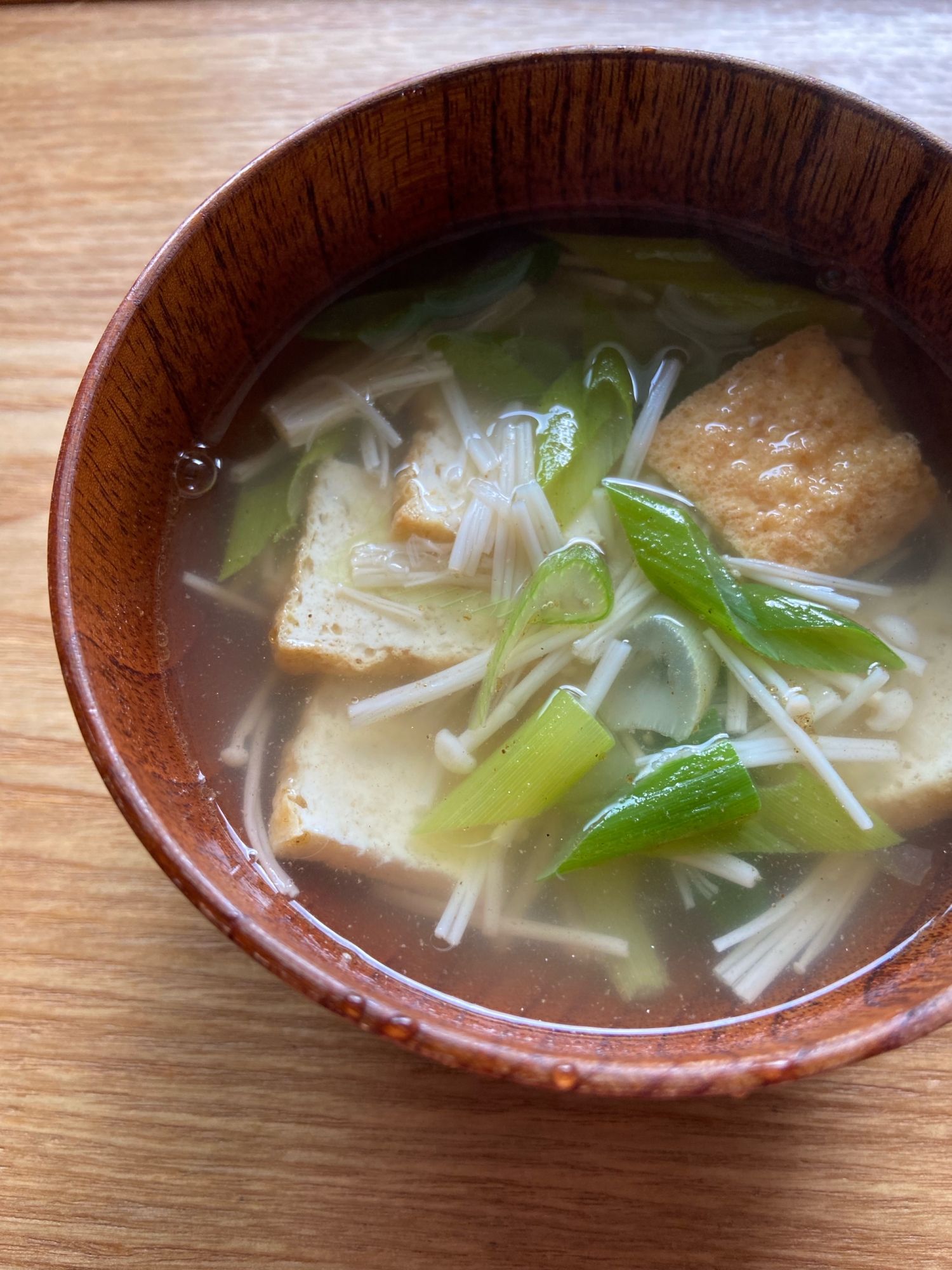 生姜風味♡厚揚げときのこのスープ