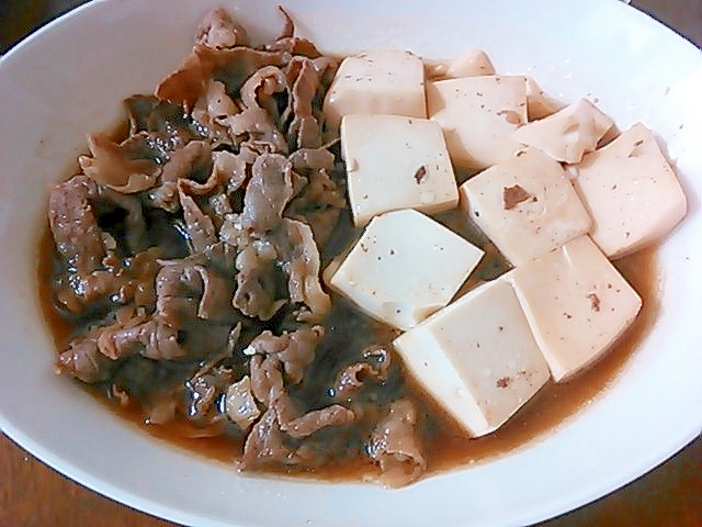 すき焼きのたれで肉豆腐