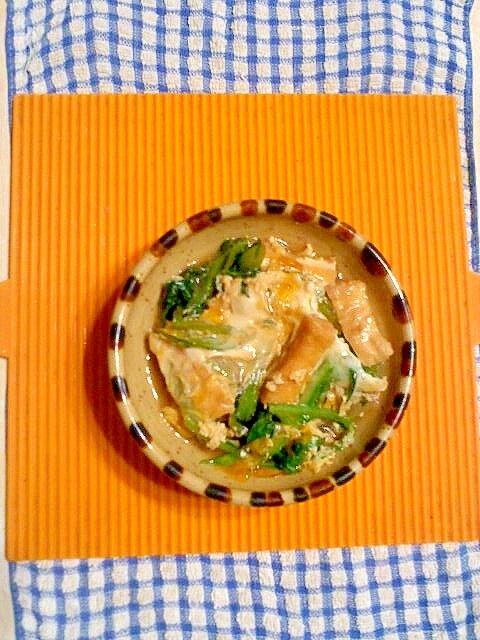 体菜と厚揚げの卵とじ レシピ 作り方 By テツオ63 楽天レシピ